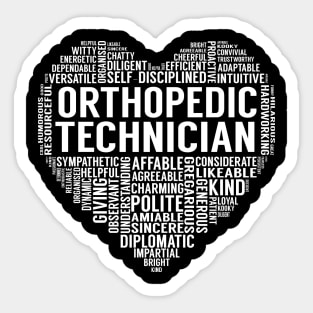 Orthopedic Technician Heart Sticker